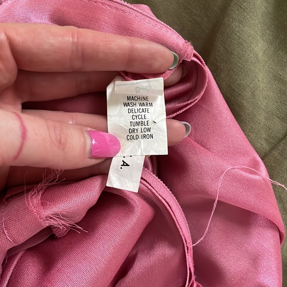Vintage Pink Satin Dress - Picture 7 of 8